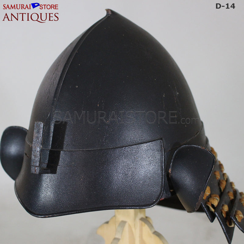 D17 Antique Samurai Leather Armor  Pitchfork Header w/ Certificate