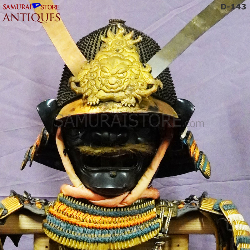 D143 Antique suit of Honkozane gold armor w/ Certificate