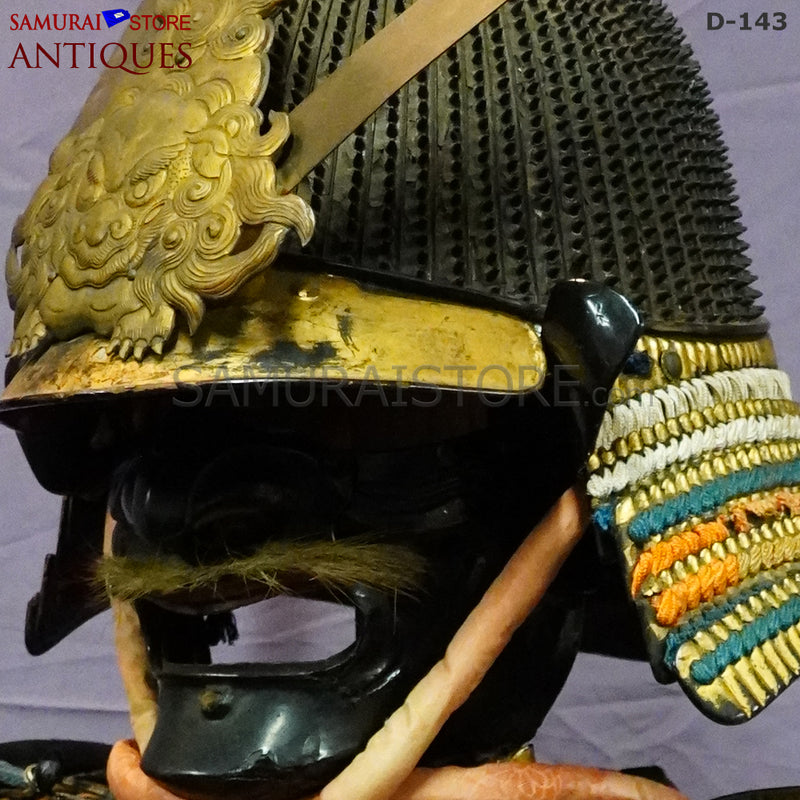 D143 Antique suit of Honkozane gold armor w/ Certificate