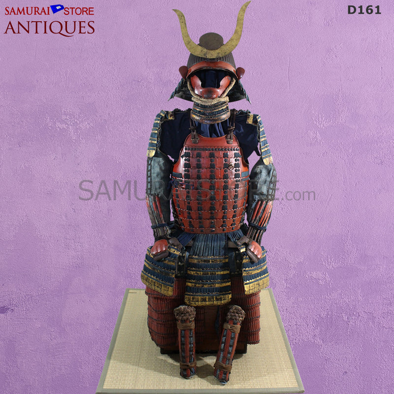 D161 Antique Armor Vermilion Red Edo period w/ certificate