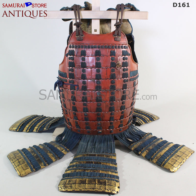 D161 Antique Armor Vermilion Red Edo period w/ certificate
