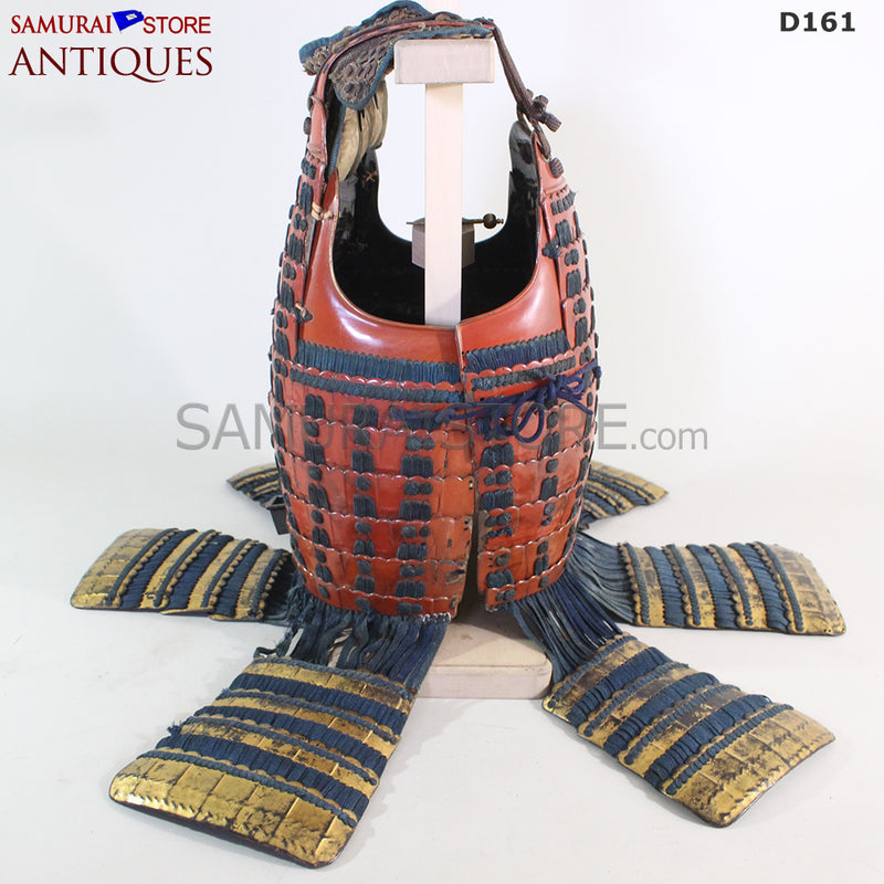 D161 Antique Armor Vermilion Red Edo period w/ certificate
