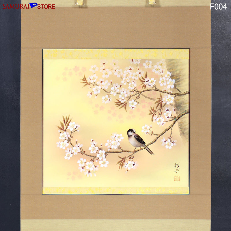 Hanging Scroll Sakura Cherry Blossoms - Kakejiku F004 - SAMURAI STORE