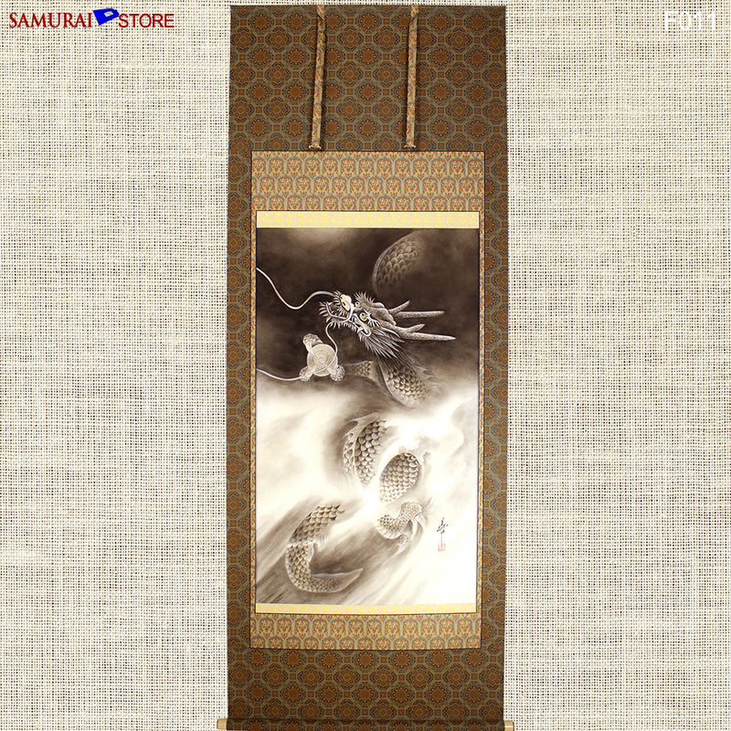 Hanging Scroll Painting Dragon in Heaven - Kakejiku F011 - SAMURAI STORE